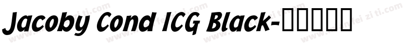 Jacoby Cond ICG Black字体转换
